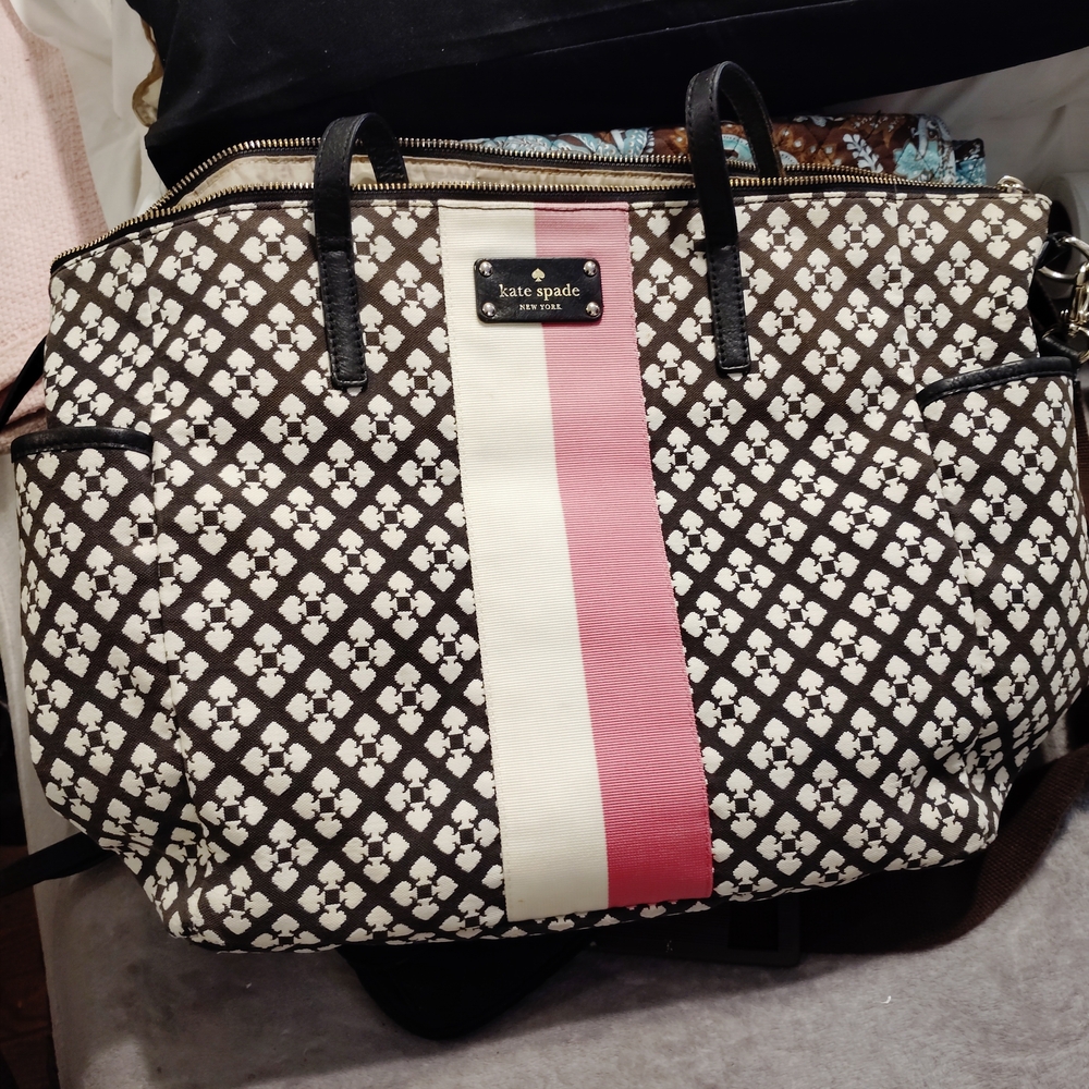 Kate Spade Black and Pink Patterned Women's Tote/Crossbody Bag